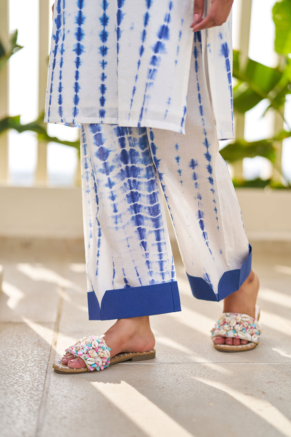Tara Blue Tie Dye Cotton Coord Set