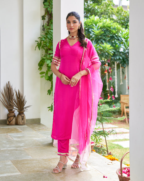 Gulnaar Satin Suit Set