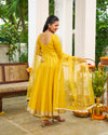 Maya Yellow Anarkali Suit Set