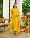 Maya Yellow Anarkali Suit Set