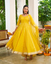 Maya Yellow Anarkali Suit Set