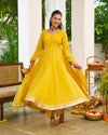 Maya Yellow Anarkali Suit Set