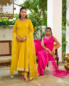 Maya Yellow Anarkali Suit Set