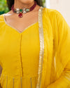 Maya Yellow Anarkali Suit Set