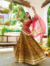Floral printed lehenga set