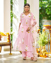 Aalaya Pink Handpainted suit set