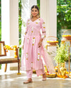 Aalaya Pink Handpainted suit set