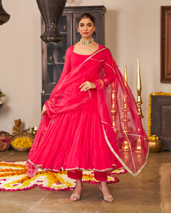 Rohi Pink Tier Suit Set