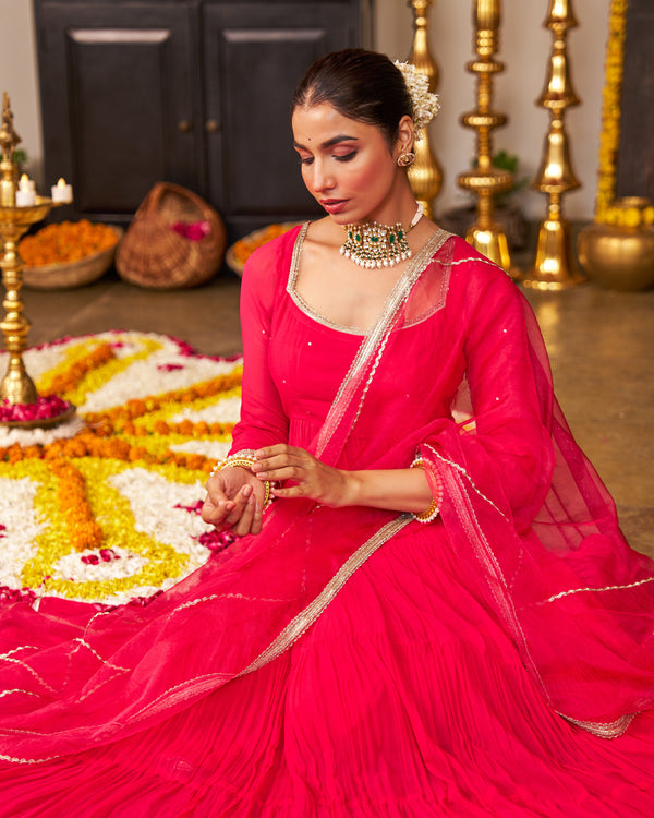 Rohi Pink Tier Suit Set