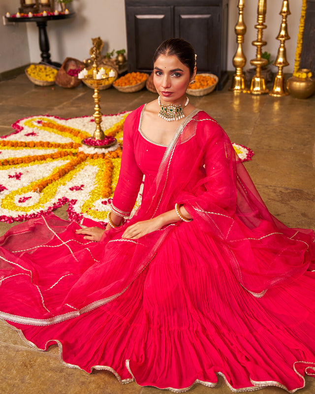 Rohi Pink Tier Suit Set