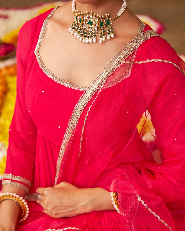 Rohi Pink Tier Suit Set