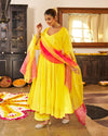 Noorani Cotton Yellow Suit Set