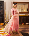 Mausami Baby Pink Anarkali Suit Set