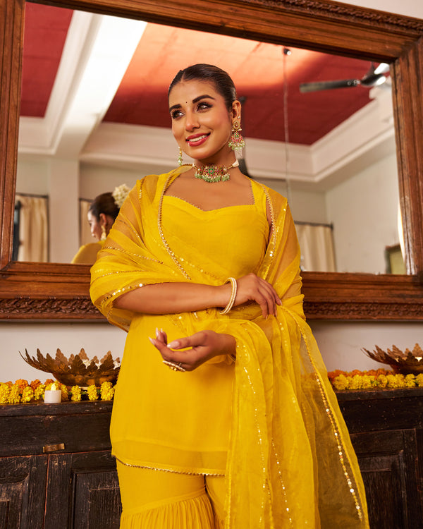 Gold mustard suit set