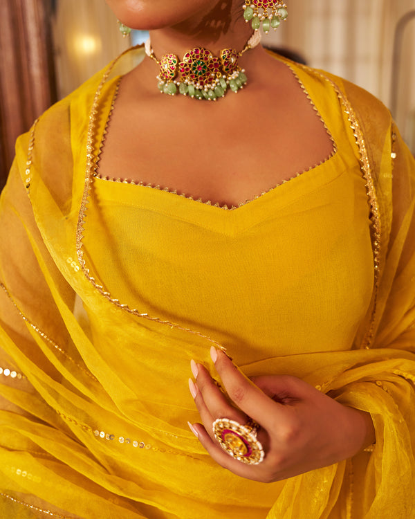 Gold mustard suit set