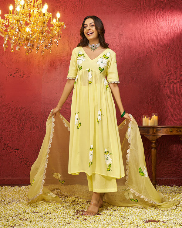 Aara Georgette Handpainted Gotapatti Suit Set
