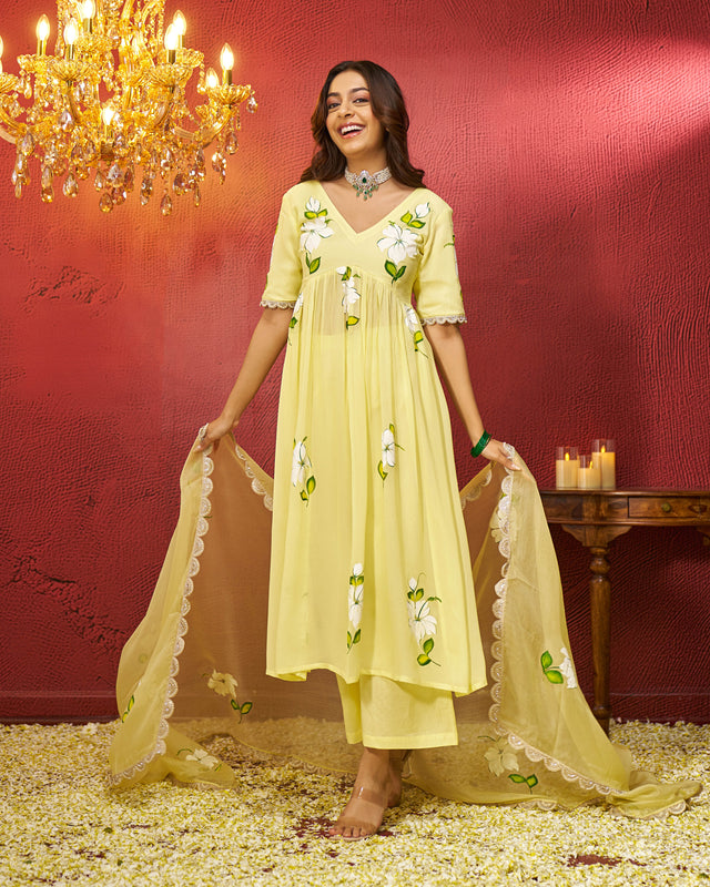 Aara Georgette Handpainted Gotapatti Suit Set