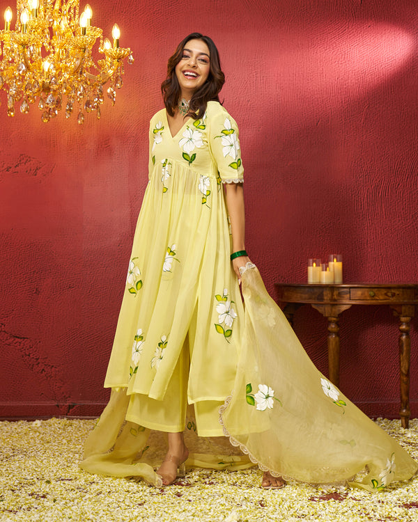 Aara Georgette Handpainted Gotapatti Suit Set