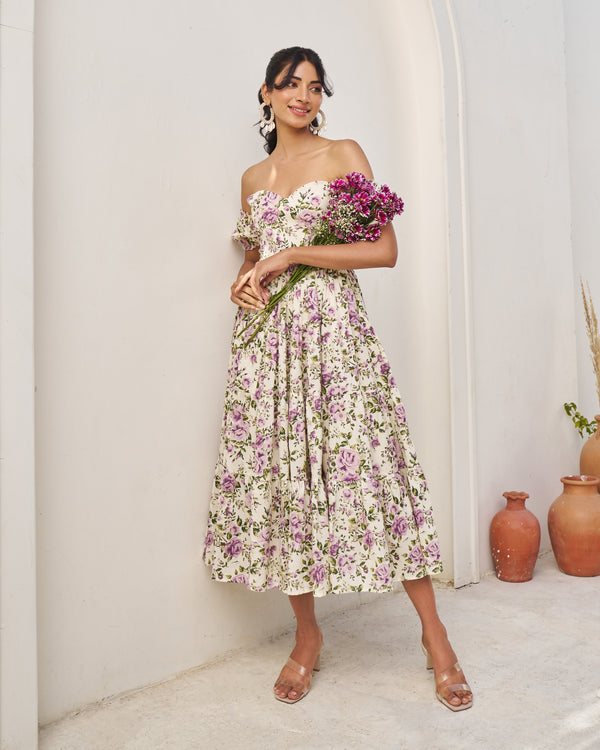 Charming Handblock Tiered Dress