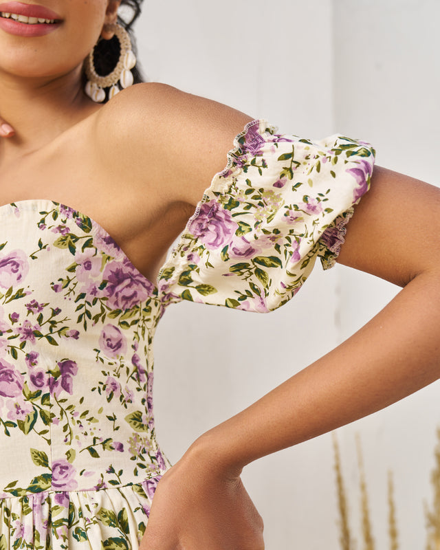 Charming Handblock Tiered Dress