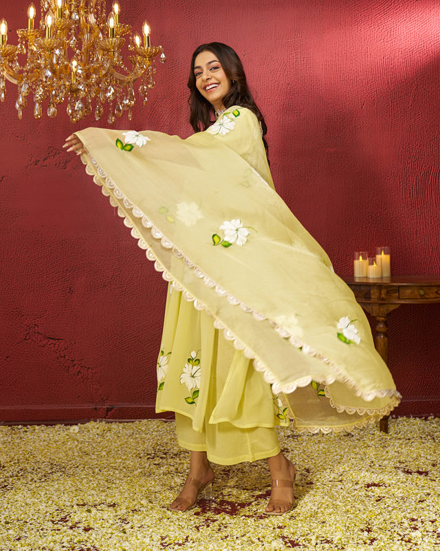 Aara Georgette Handpainted Gotapatti Suit Set