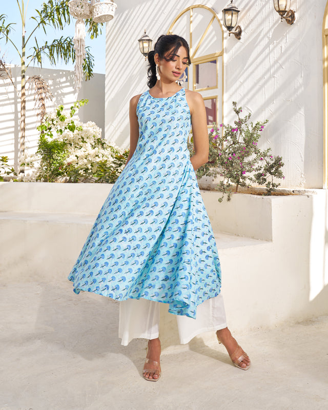 Laidback Charm Handblock Kurta Set