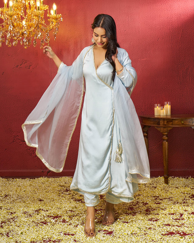 Rehmat Satin Gotapatti Suit Set