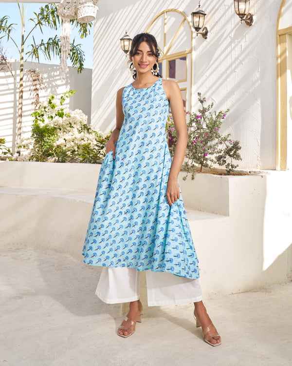 Laidback Charm Handblock Kurta Set