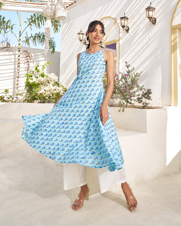 Laidback Charm Handblock Kurta Set