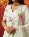 Wurood Silk Handpainted Gotapatti Suit Set