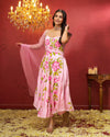 Azal Satin Handpainted Gotapatti Suit Set