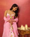 Azal Satin Handpainted Gotapatti Suit Set
