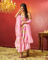 Azal Satin Handpainted Gotapatti Suit Set