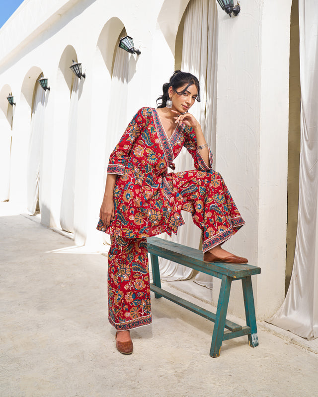 Soft Breeze Handblock Coord Set