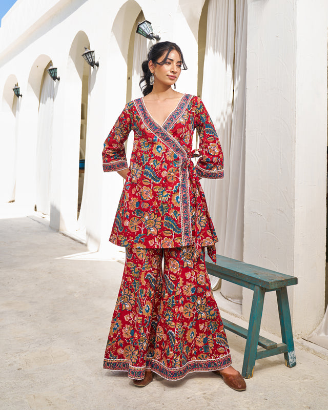 Soft Breeze Handblock Coord Set