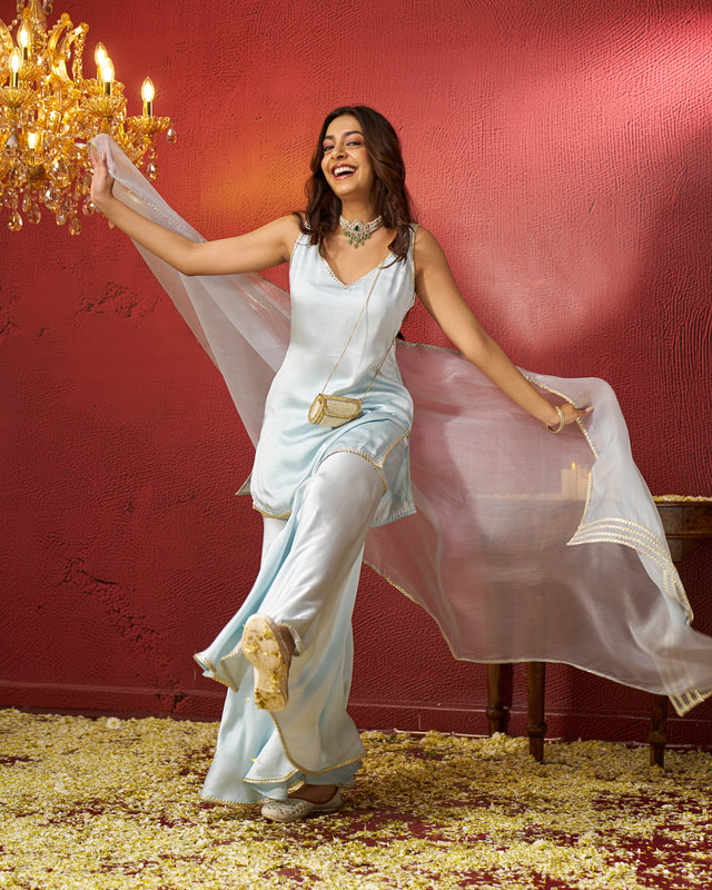 Arsh Satin Gotapatti Sharara Set