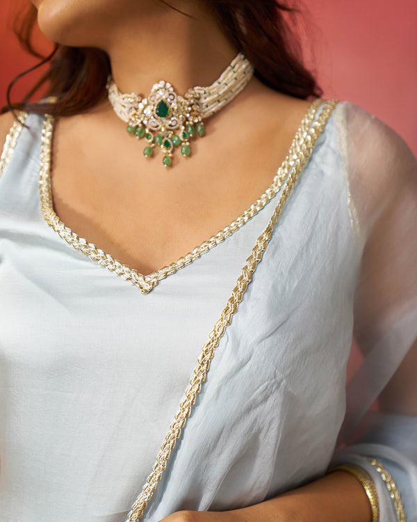 Arsh Satin Gotapatti Sharara Set