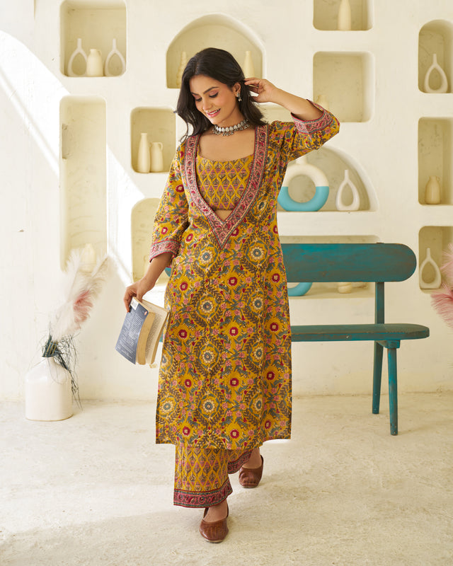 Calm & Classic Handblock Kurta Set