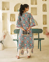 Soft Aura Handblock Kurta Set