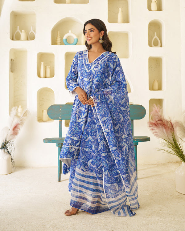 Earthy Grace Handblock Suit Set