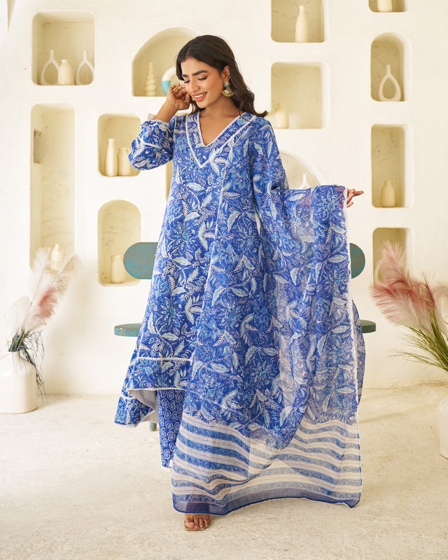 Earthy Grace Handblock Suit Set