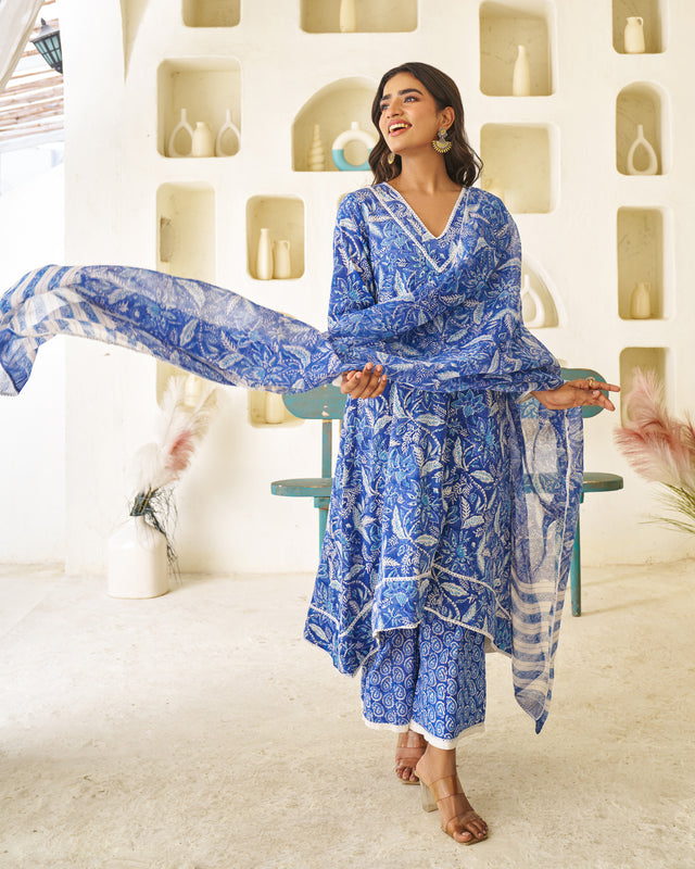 Earthy Grace Handblock Suit Set