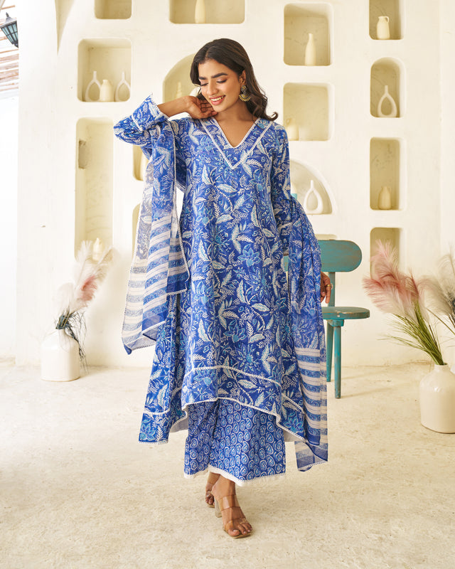 Earthy Grace Handblock Suit Set