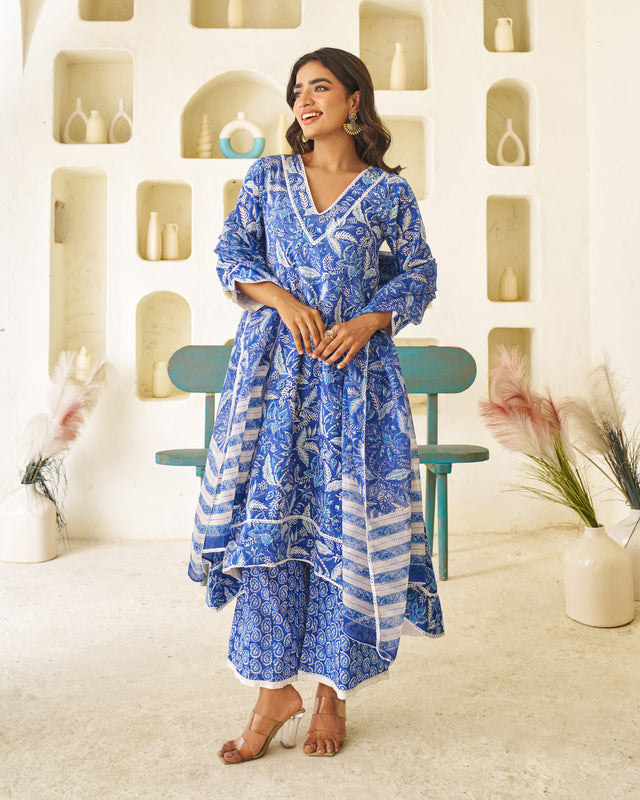 Earthy Grace Handblock Suit Set