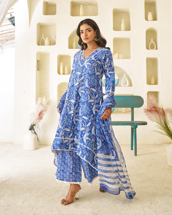 Earthy Grace Handblock Suit Set