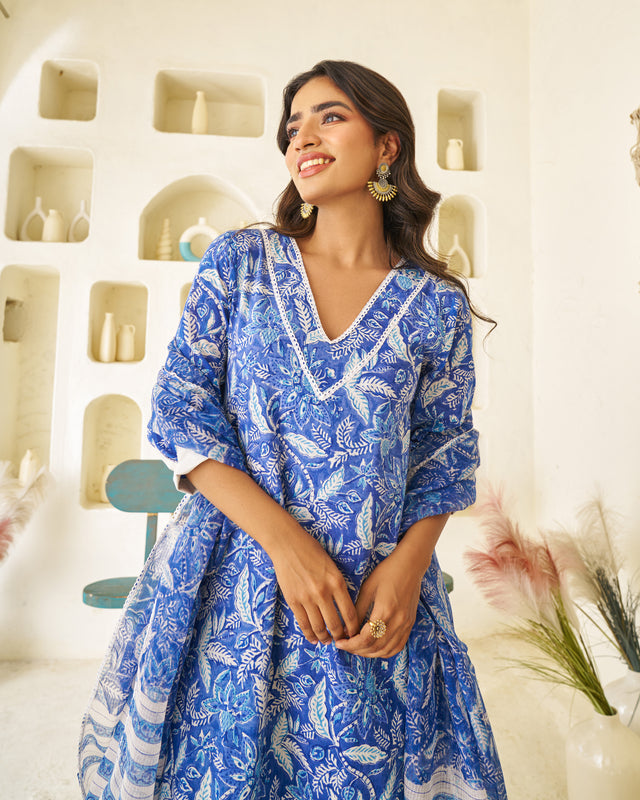 Earthy Grace Handblock Suit Set