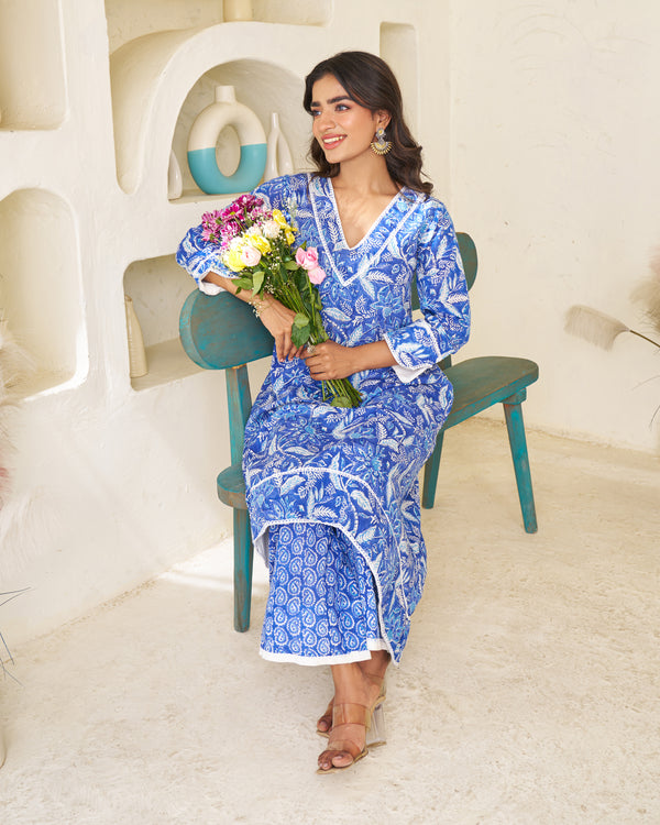 Earthy Grace Handblock Suit Set