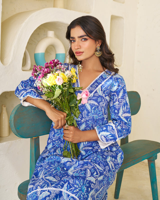 Earthy Grace Handblock Suit Set