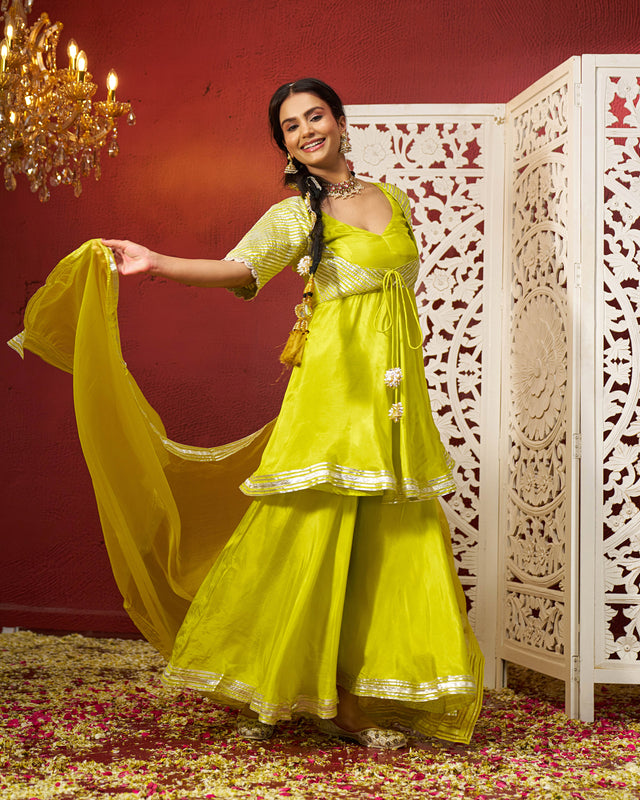 Aheli Silk Gotapatti Sharara Set