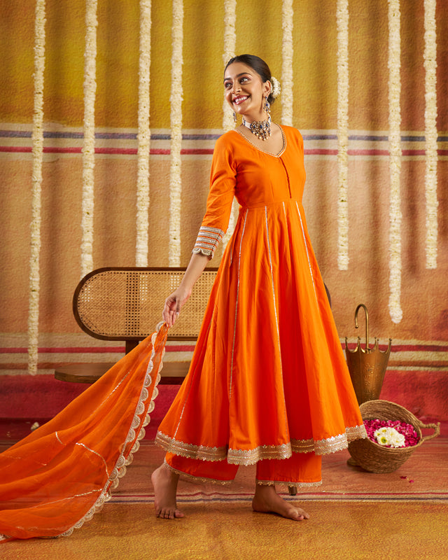 Zarqa Cotton Gotapatti Suit Set